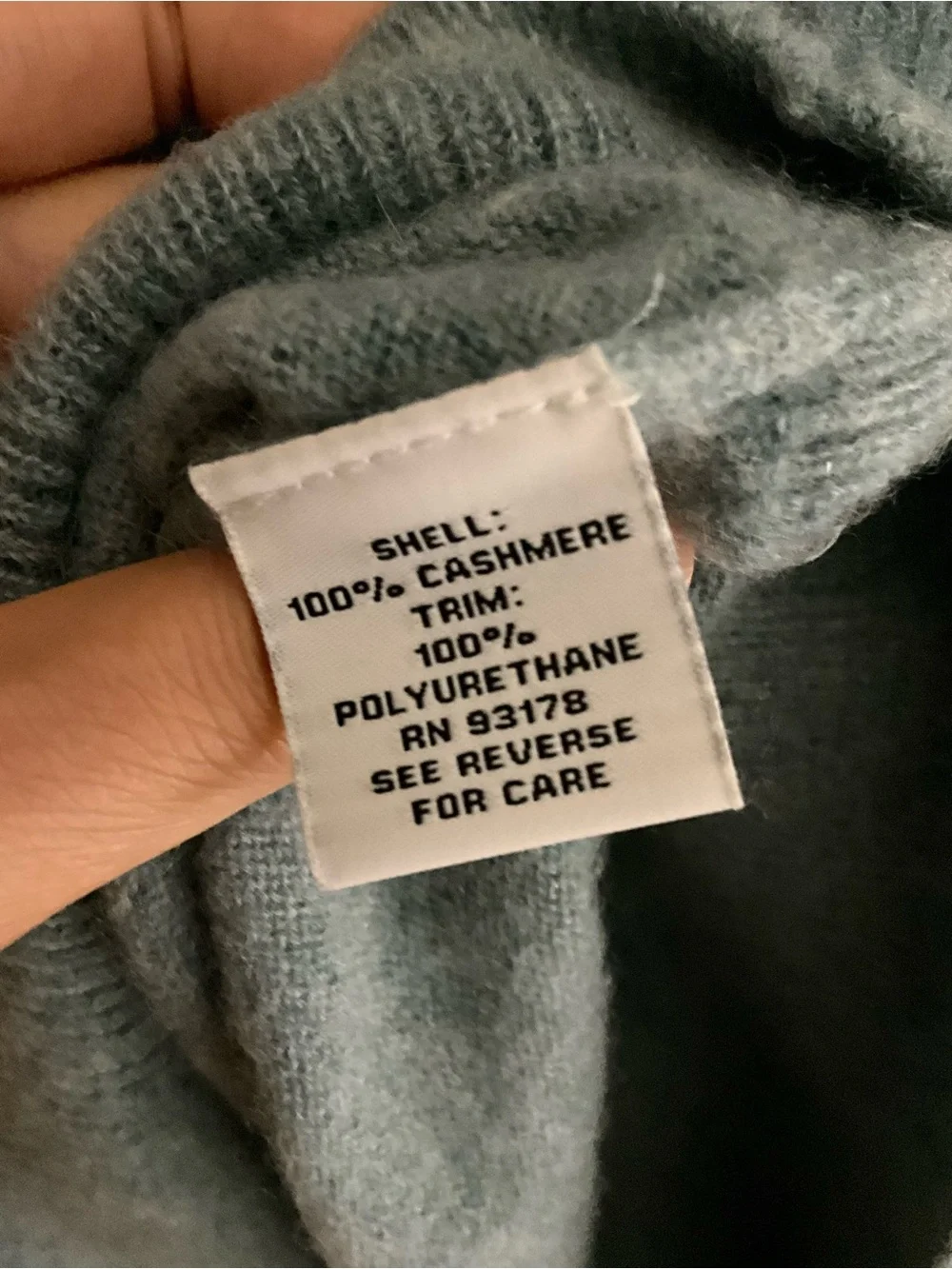 100% Cashmere Men's Half-Zip Heathered Seafoam Sweater